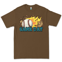 Cacao game day baseball leopard flames fireball Premium Tee - HowdyJamesFarm