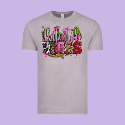 Valentine Vibes With Cowgirl Boots Olivia Vintage Tee Designed By Oliviacreatesart