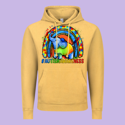 Autism Awareness Autism Elephant Vintage Hoodie Designed By Fadigitalartstudio