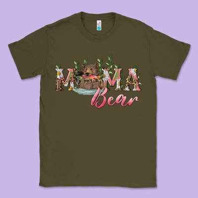 Mama Bear With Daisy Classic Tee Designed By Ranaportraitstore
