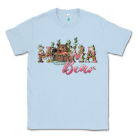 Dusty Blue Mama bear with daisy Classic Tee - RanaPortraitStore