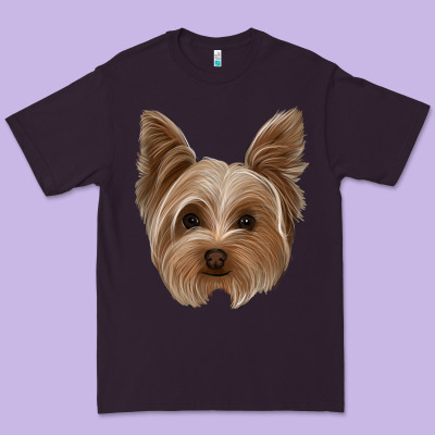 Yorkie Premium Tee Designed By Jasminsmagicworld
