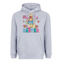 Heather Grey my first easter with baby bunny and eggs Heavyweight Hoodie - AdoDesignShop