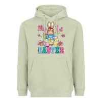 Matcha my first easter with baby bunny and eggs Heavyweight Hoodie - AdoDesignShop