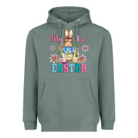 Sage my first easter with baby bunny and eggs Heavyweight Hoodie - AdoDesignShop