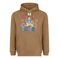 Toasted Coconut my first easter with baby bunny and eggs Heavyweight Hoodie - AdoDesignShop