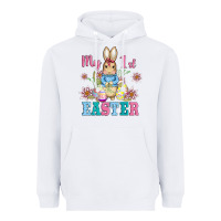 White my first easter with baby bunny and eggs Heavyweight Hoodie - AdoDesignShop