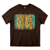 Chocolate Brown Fall sunflower brushstrokes Heavy Core Tee - NancyCooperArtShop