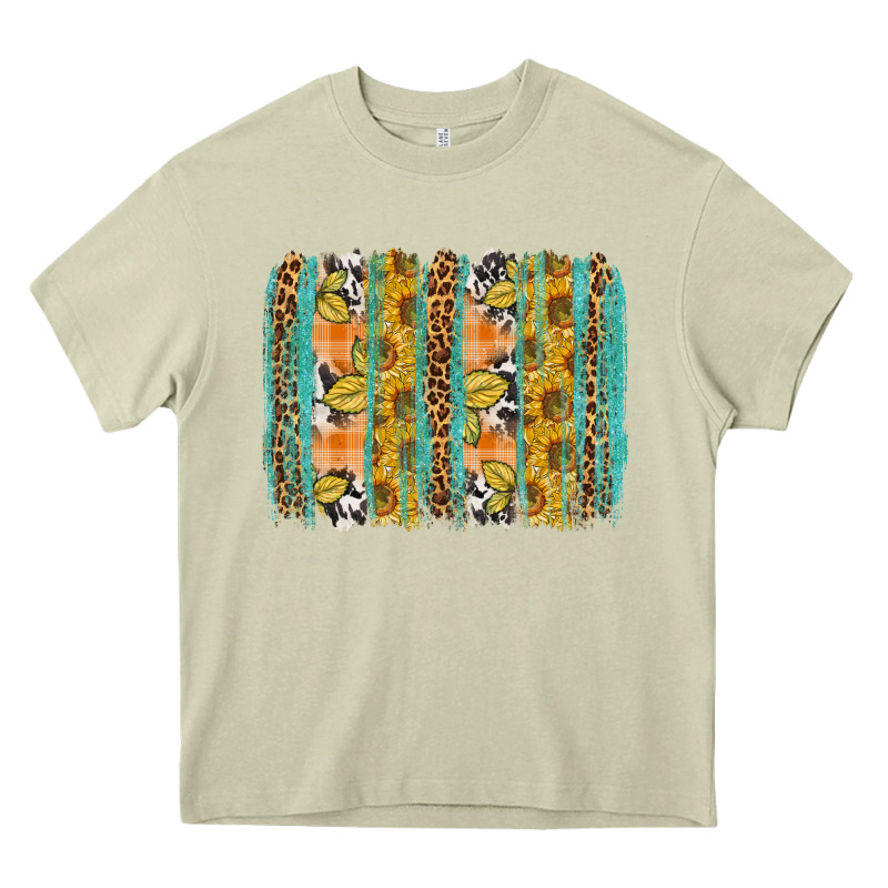 Fall Sunflower Brushstrokes Heavy Core Tee by NancyCooperArtShop | Teevron