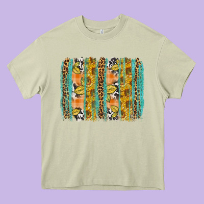 Fall Sunflower Brushstrokes Heavy Core Tee Designed By Nancycooperartshop