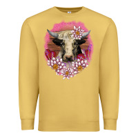 Antique Gold v.d lotus and cow Premium Sweatshirt - AdoDesignShop