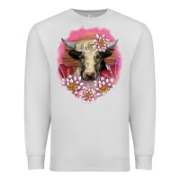 Dove Grey v.d lotus and cow Premium Sweatshirt - AdoDesignShop