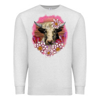 Oatmeal Heather v.d lotus and cow Premium Sweatshirt - AdoDesignShop