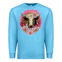 Ocean Blue v.d lotus and cow Premium Sweatshirt - AdoDesignShop