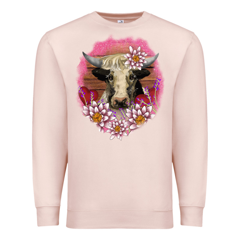 V.d Lotus And Cow Premium Sweatshirt by AdoDesignShop | Teevron