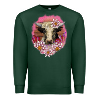 Sports Green v.d lotus and cow Premium Sweatshirt - AdoDesignShop