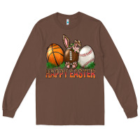 Chestnut Happy Easter Sports Long Sleeve Tee - BundleAndBundleShop