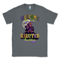 Charcoal Heather welcome to our haunted house Classic Tee - CowGirlArtShop