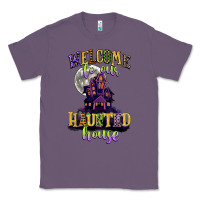 Lavender welcome to our haunted house Classic Tee - CowGirlArtShop