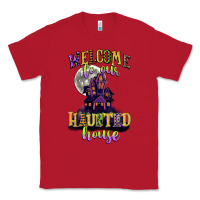 Red welcome to our haunted house Classic Tee - CowGirlArtShop