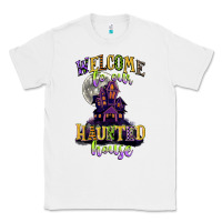 White welcome to our haunted house Classic Tee - CowGirlArtShop