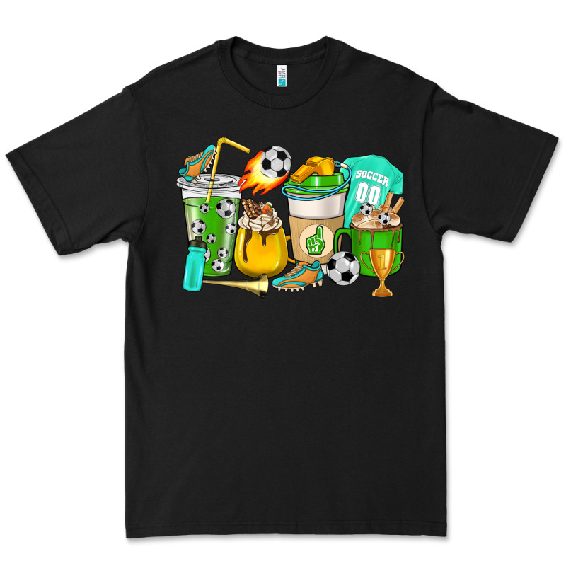 Football Coffee Cups Premium Tee by HowdyJamesFarm | Teevron