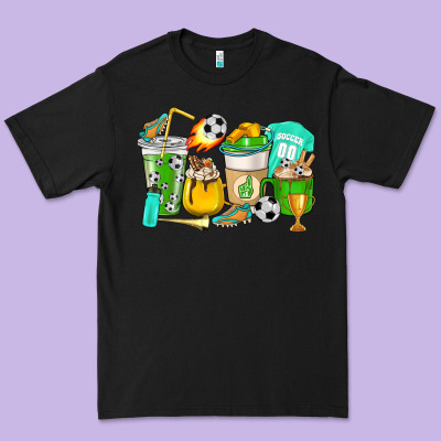 Football Coffee Cups Premium Tee Designed By Howdyjamesfarm