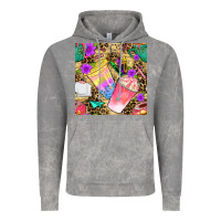 Cloud Rock school girl coffee cup with leopard seamless pattern bbs Vintage Hoodie - BundleAndBundleShop
