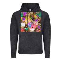 Vintage Black school girl coffee cup with leopard seamless pattern bbs Vintage Hoodie - BundleAndBundleShop
