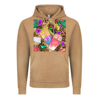Vintage Camel school girl coffee cup with leopard seamless pattern bbs Vintage Hoodie - BundleAndBundleShop
