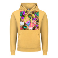 Vintage Mustard school girl coffee cup with leopard seamless pattern bbs Vintage Hoodie - BundleAndBundleShop