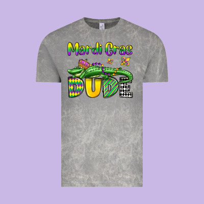 Mardi Gras Dude Alligator Olivia Vintage Tee Designed By Oliviacreatesart