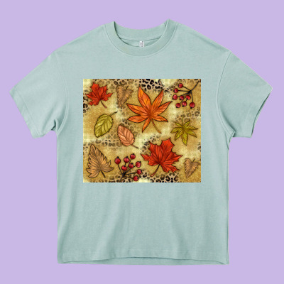 Fall Leaves Heavy Core Tee Designed By Nancycooperartshop
