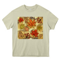 Mossy Fall leaves Heavy Core Tee - NancyCooperArtShop