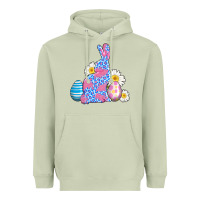 Matcha easter bunny wıth easter eggs Heavyweight Hoodie - AdoDesignShop