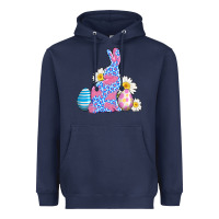 Navy easter bunny wıth easter eggs Heavyweight Hoodie - AdoDesignShop