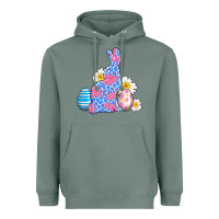 Sage easter bunny wıth easter eggs Heavyweight Hoodie - AdoDesignShop