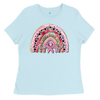 Baby Blue cancer rainbow Ladies Tee - CowGirlArtShop