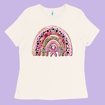 Cancer Rainbow Ladies Tee Designed By Cowgirlartshop