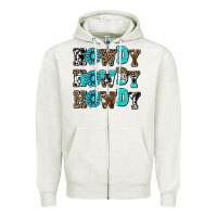 Oatmeal Heather howdy howdy howdy Zipper Hoodie - AdoDesignShop