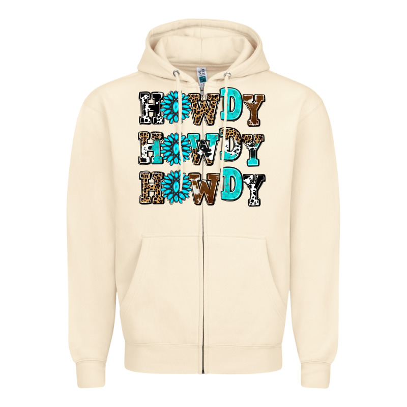 Howdy Howdy Howdy Zipper Hoodie by AdoDesignShop | Teevron