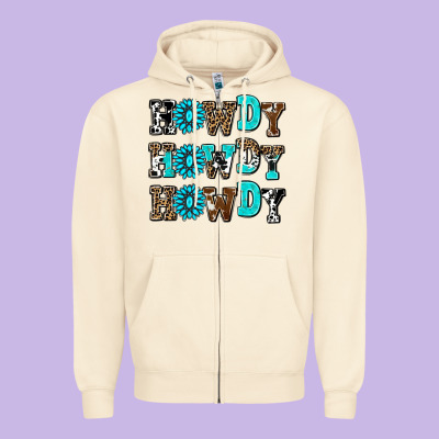 Howdy Howdy Howdy Zipper Hoodie Designed By Adodesignshop