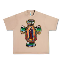 Burro Our Lady Of Guadalupe Cross Urban Heavy Tee - RanaPortraitStore