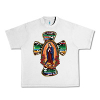 Lunar Rock Our Lady Of Guadalupe Cross Urban Heavy Tee - RanaPortraitStore
