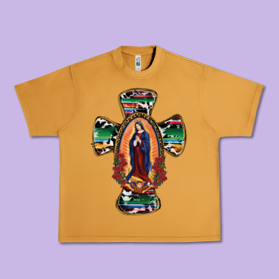 Our Lady Of Guadalupe Cross Urban Heavy Tee Designed By Ranaportraitstore