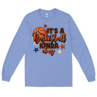 Colony Blue it's a basketball kinda day Long Sleeve Tee - FaDigitalArtStudio