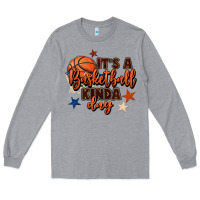 Heather Grey it's a basketball kinda day Long Sleeve Tee - FaDigitalArtStudio