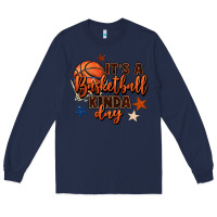 Navy it's a basketball kinda day Long Sleeve Tee - FaDigitalArtStudio