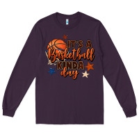 Plum it's a basketball kinda day Long Sleeve Tee - FaDigitalArtStudio
