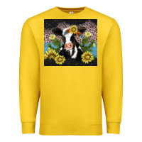 Cow Cactus And Sunflower Premium Sweatshirt | Teevron